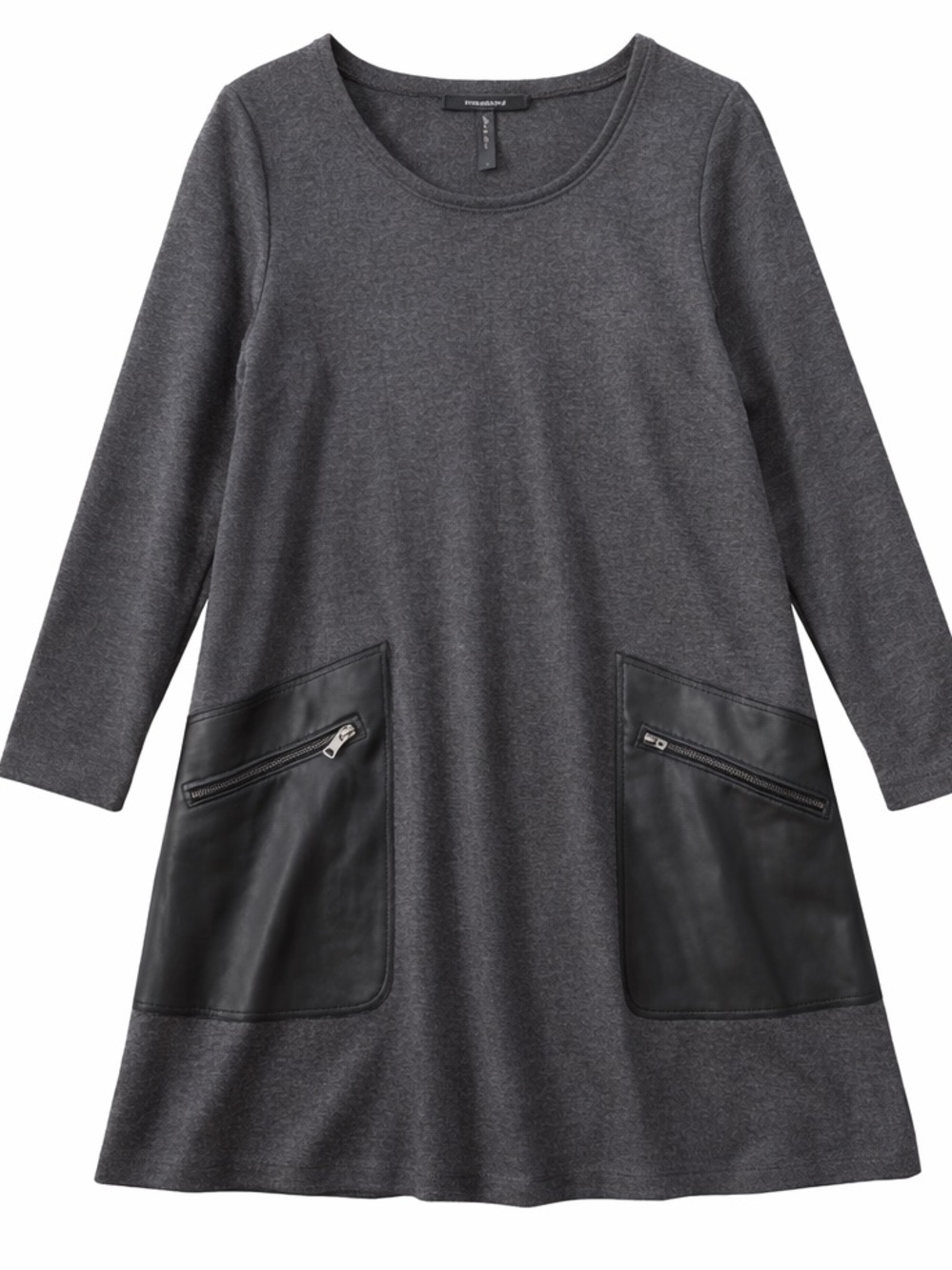 BCBGMaxAzria Charcoal Gray A-Line Long Sleeve Dress